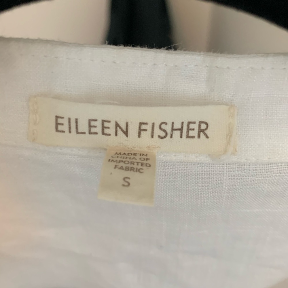 Eileen Fisher Irish Linen Button Down Shirt - Picture 3 of 7